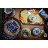 A collection of Keeling & Co Losol ware to include a large Dahlia footed bowl, Torquay items and