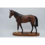 Beswick Connoisseur model of Troy Racehorse of the Year 1979 on wooden base. In good condition