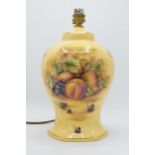 Large Aynsley Orchard Gold lamp base, 26cm tall exc. fittings. In good condition with no obvious