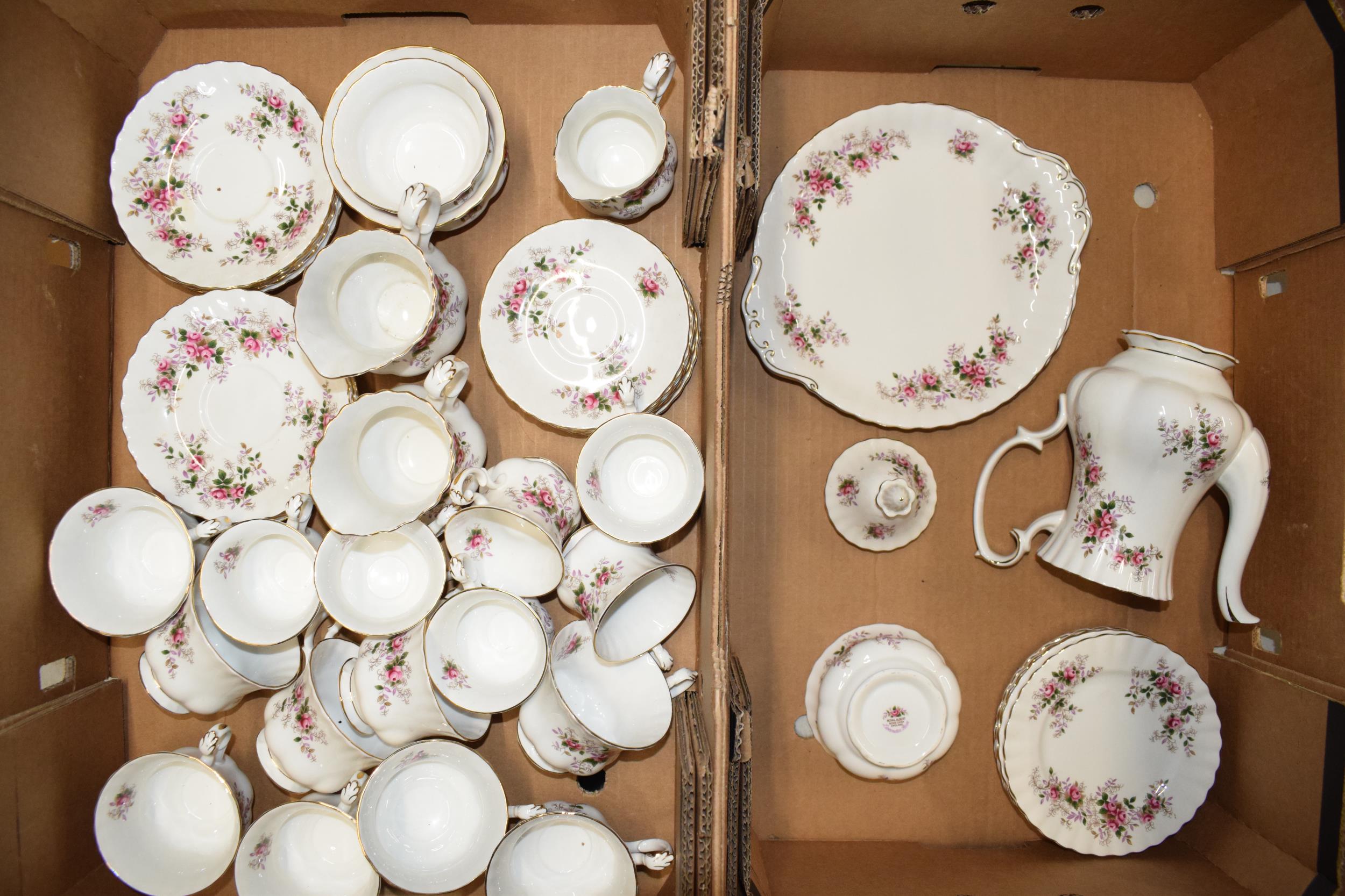 Royal Albert Lavender Rose to include teapot, sugar, plates, cups, saucers and side plates plus