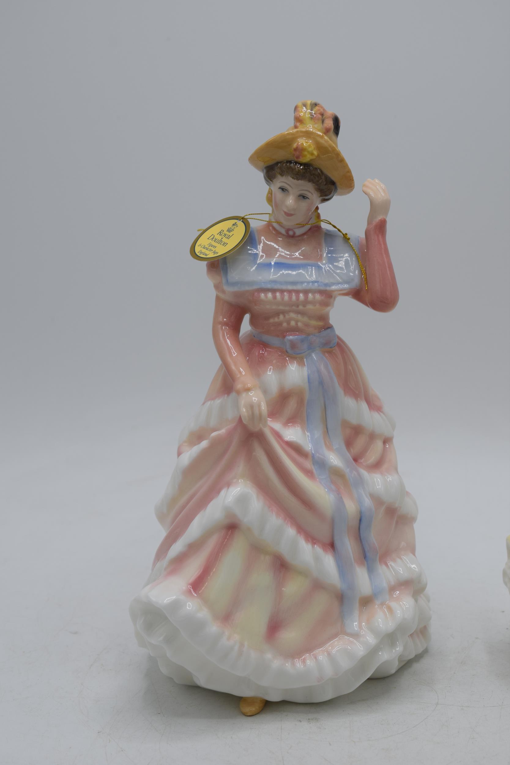 Boxed Royal Doulton figures to include Lily HN3626 and Sharon HN3603 (2). In good condition with - Image 3 of 3