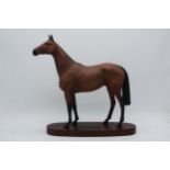 Beswick Connoisseur model Red Rum on wooden base (1 ear af + second). Ear damaged and second