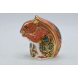 Royal Crown Derby paperweight Red Squirrel, second quality with stopper. In good condition with no