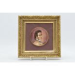 Peter Smith hand painted portrait of Sir Henry Doulton in gilt-style frame, signed to the rear. In