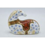 Royal Crown Derby paperweight Horse, second quality with stopper. In good condition with no
