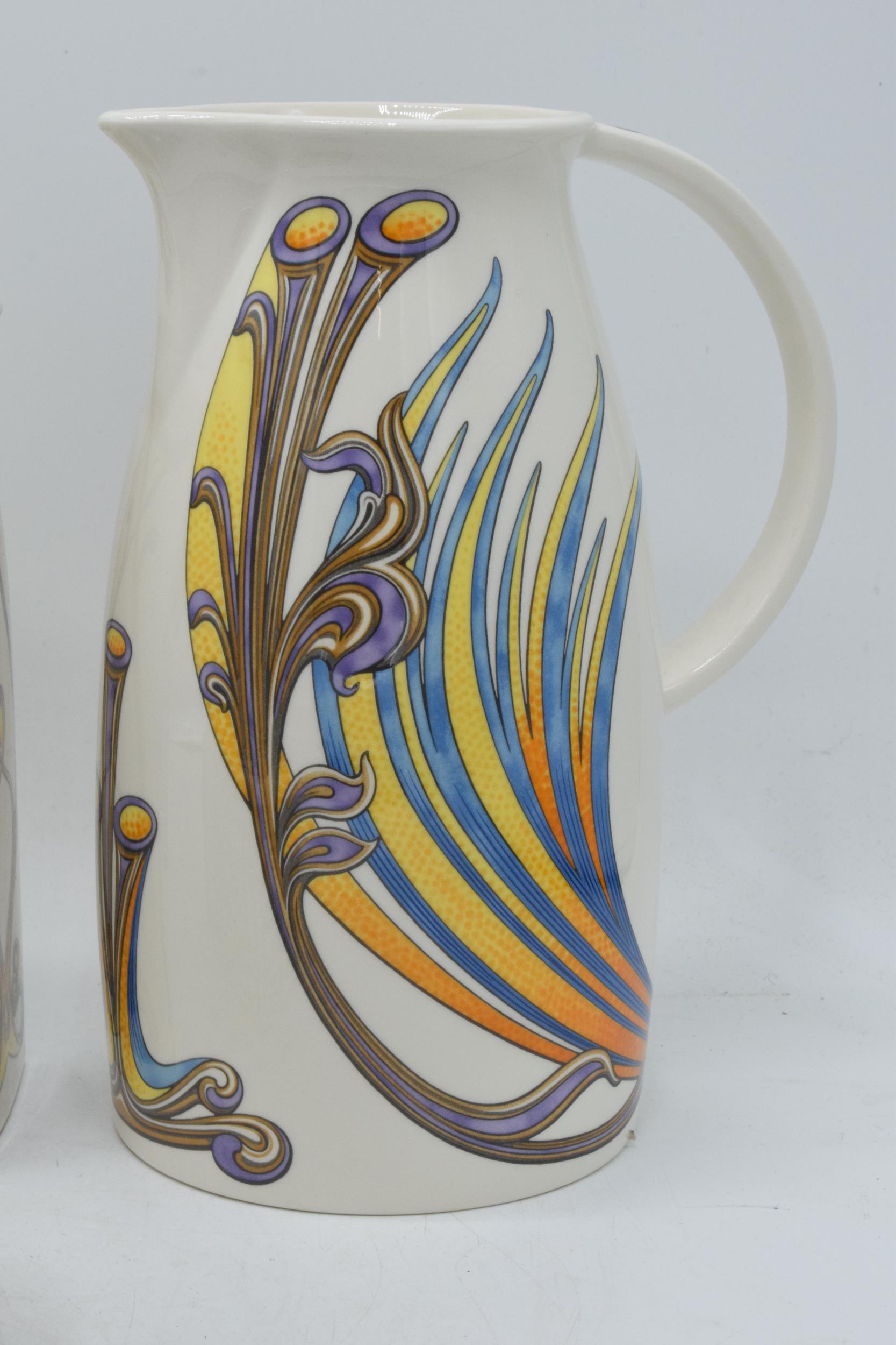 A collection of Masons pottery in the Art Nouveau pattern to include a mantle clock, a vase, a jug - Image 2 of 6