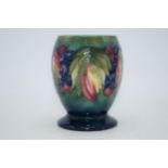 Moorcroft Leaf and Berry baluster vase, 11cm tall (possible restoration). The piece displays well