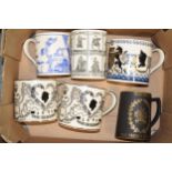 Wedgwood tankards to include God Save The Queen, Duke of Yorks Wedding and others (6). Generally