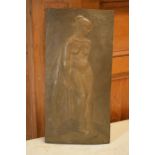 Large Angela Munslow fibre glass (or similar) mould of a nude lady, 59cm tall. Angela Munslow was an