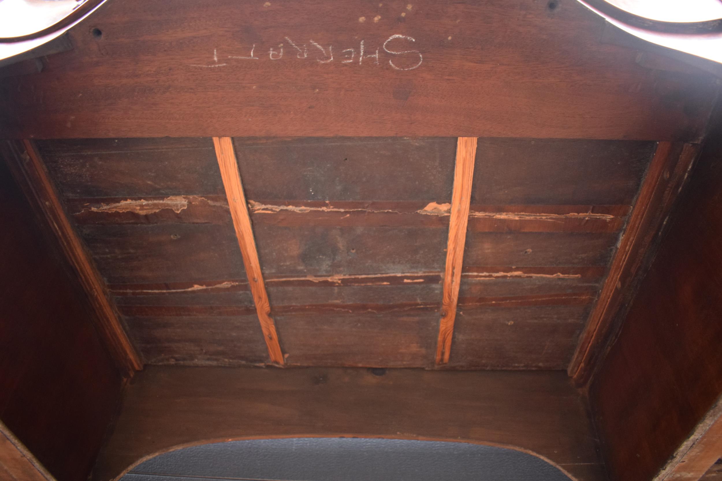 Late Georgian / 19th century concave front sideboard flanked by deep single drawer to the right - Image 9 of 13