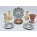 Wedgwood Jasperware in varying scarce colours such as yellow, grey, terracotta etc: to include a