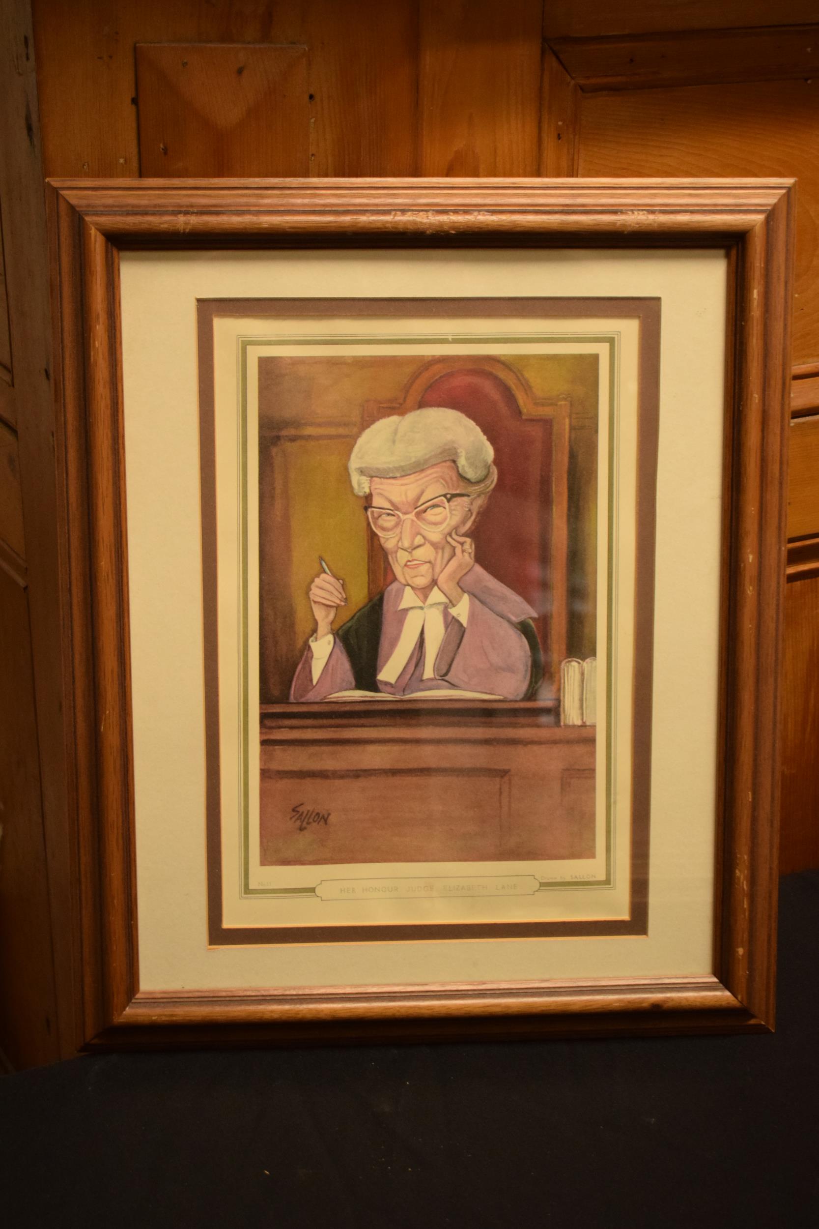 Ralph Sallon caricature prints of Judges to include Lord Denning, Lord Parker of Waddington, Sir - Image 8 of 15