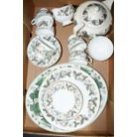 Wedgwood tea and dinner ware in the 'Napoleon Ivy' pattern and similar to include a teapot, cups and