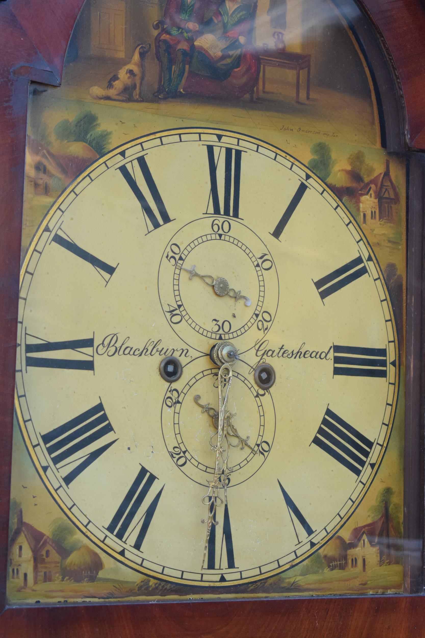 19th century mahogany cased 8 day Grandfather clock Blackburn of Gateshead, complete with - Image 2 of 21