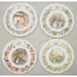 A set of Royal Doulton Brambly Hedge Seasons plates to include Spring, Summer, Winter and Autumn (4)