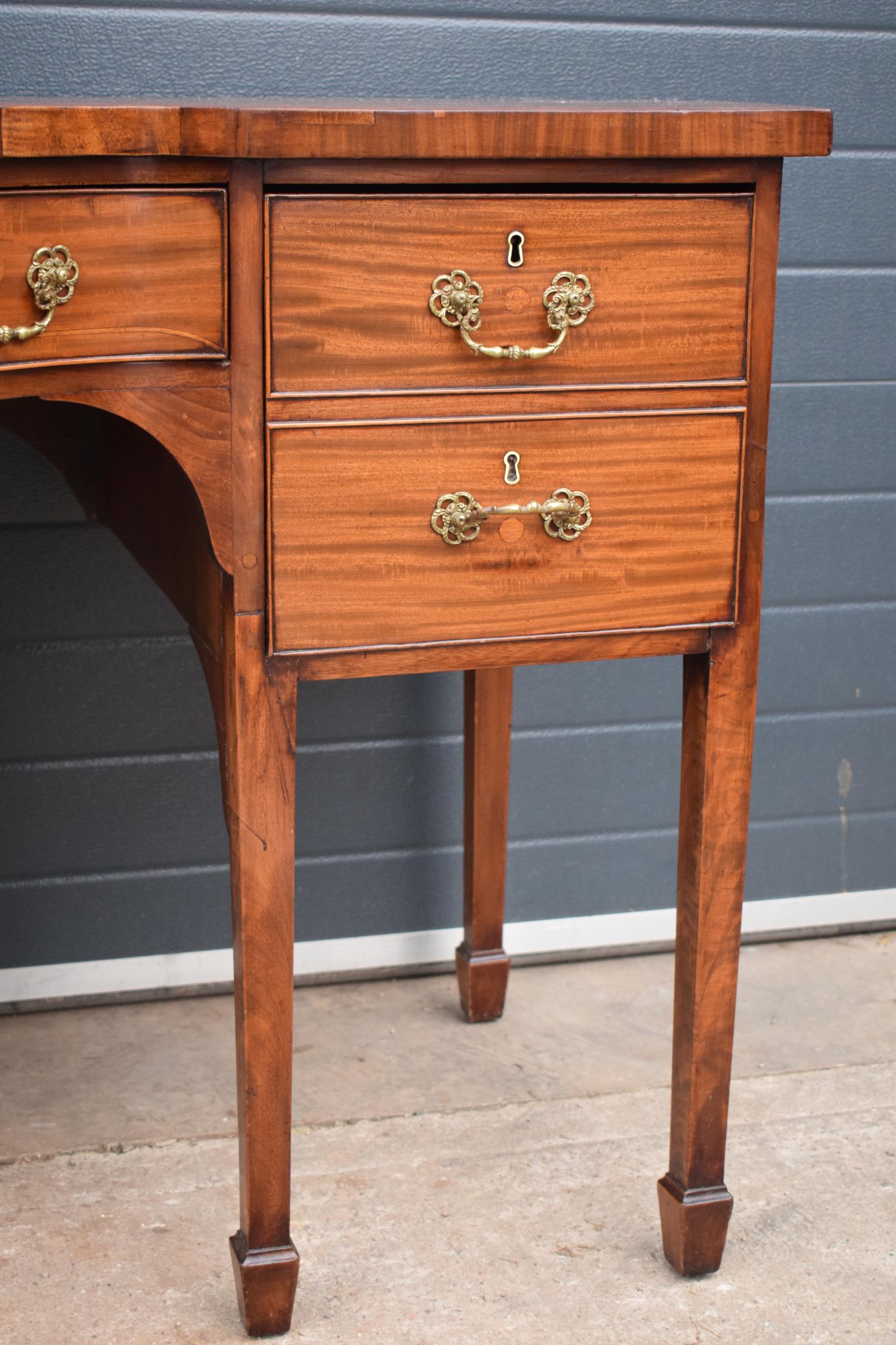 Late Georgian / 19th century concave front sideboard flanked by deep single drawer to the right - Image 3 of 13