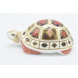 Royal Crown Derby paperweight Tortoise, first quality with stopper. In good condition with no