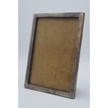 Silver photo frame with easel back, Birmingham 1902, glazed, 22.5cm tall.