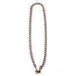 Silver curb link necklace / chain, 48.9 grams, 53cm long.