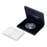 Cased Westminster Silver proof 5 ounce £10 Pound coin, Bailiwick of Jersey 2010 St George & The