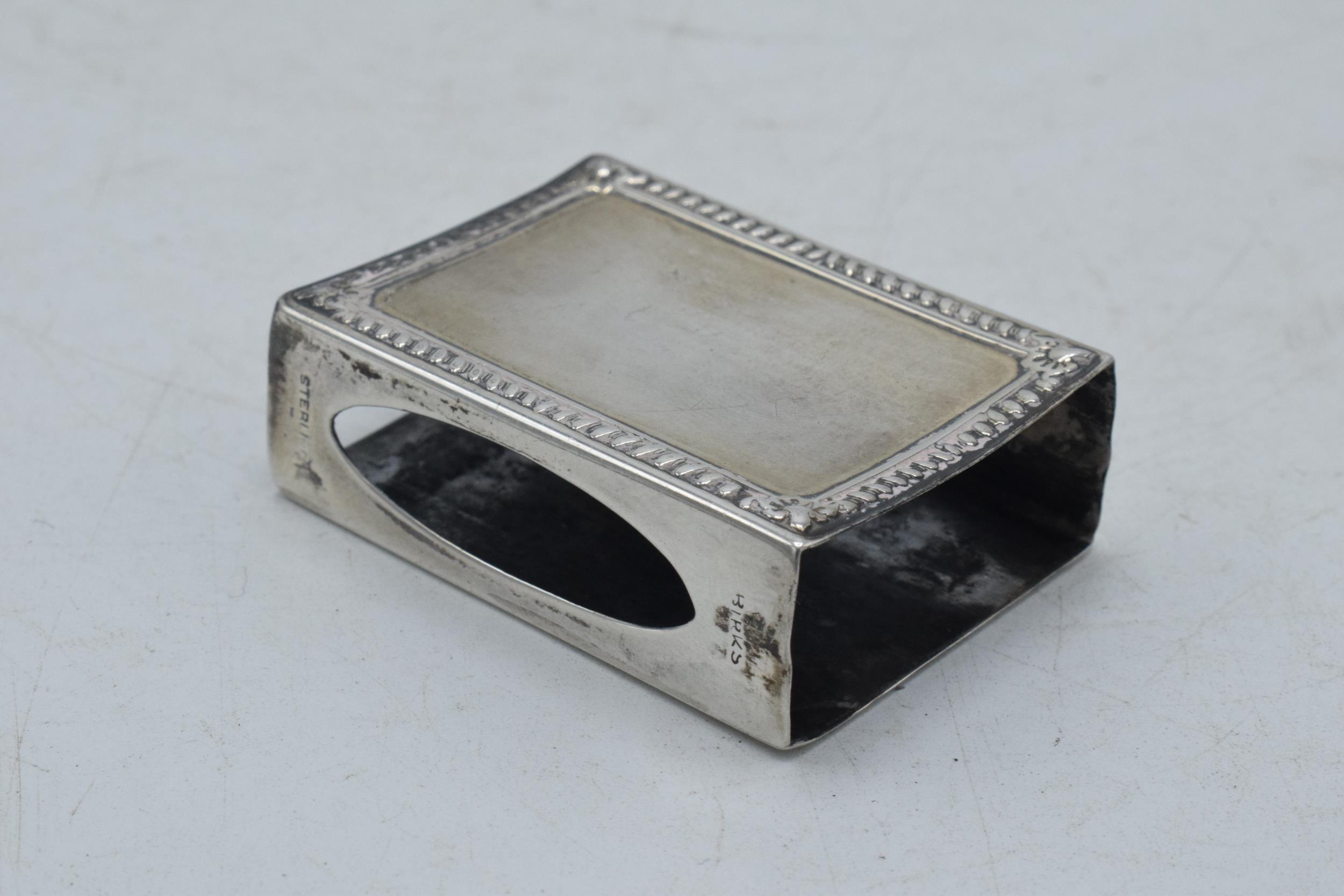 Sterling silver matchbox holder, stamped Sterling Silver, 15.2 grams, 5cm long. - Image 2 of 5