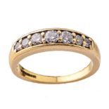 18ct gold diamond ring, circa 0.4-0.5ct of diamonds, 3.9 grams, size M/N.