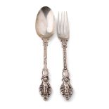Victorian silver child's fork and spoon, 84.0 grams, London 1867 and similar (2).