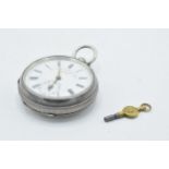 Silver pocket watch 'J G Graves Sheffield' 'The Paddington English Lever', Birmingham 1902, with