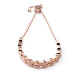 Monica Uinader silver (925) ladies bracelet with rose gold overlay set with diamonds, 27.8 grams,