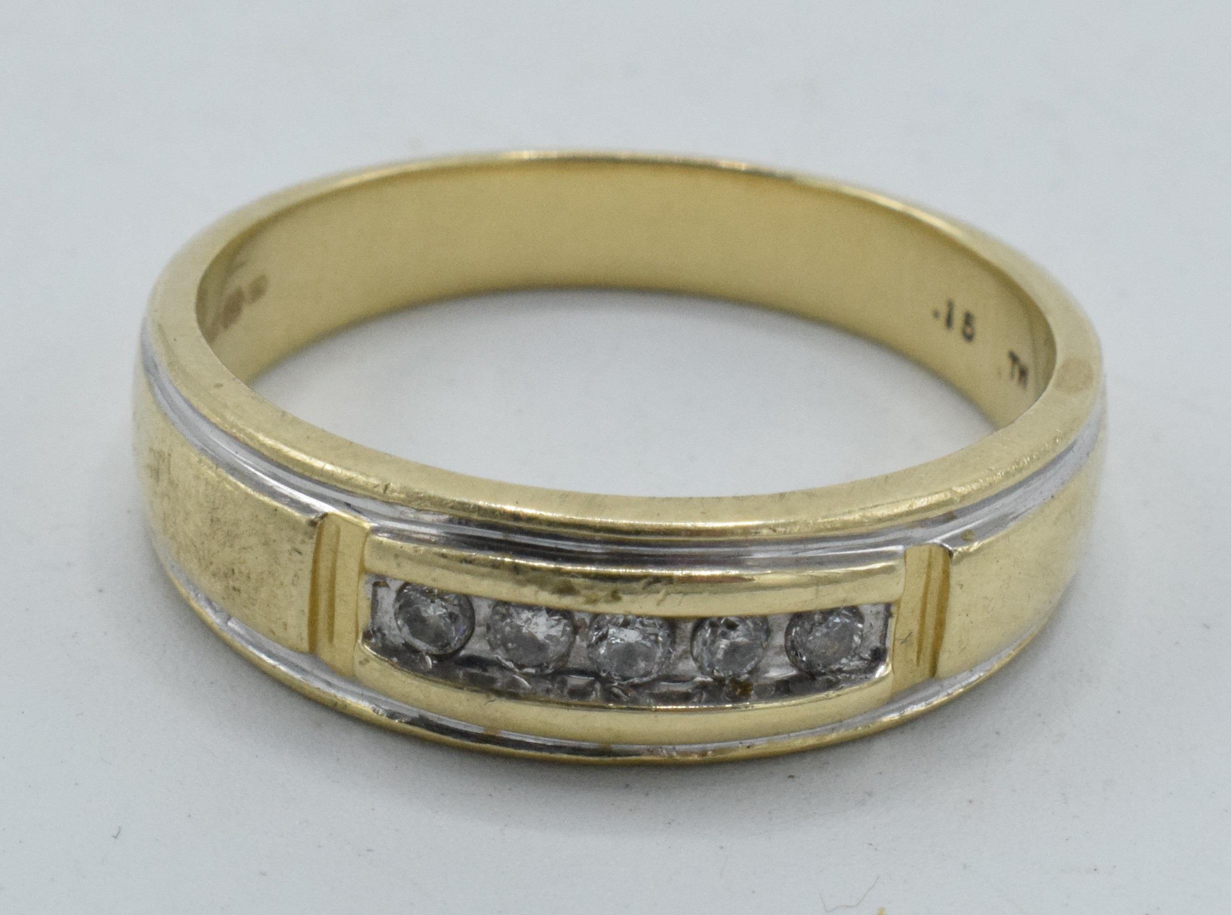 9ct gold ring set with 0.15ct of diamonds, 5.0 grams, size T/U. - Image 4 of 4