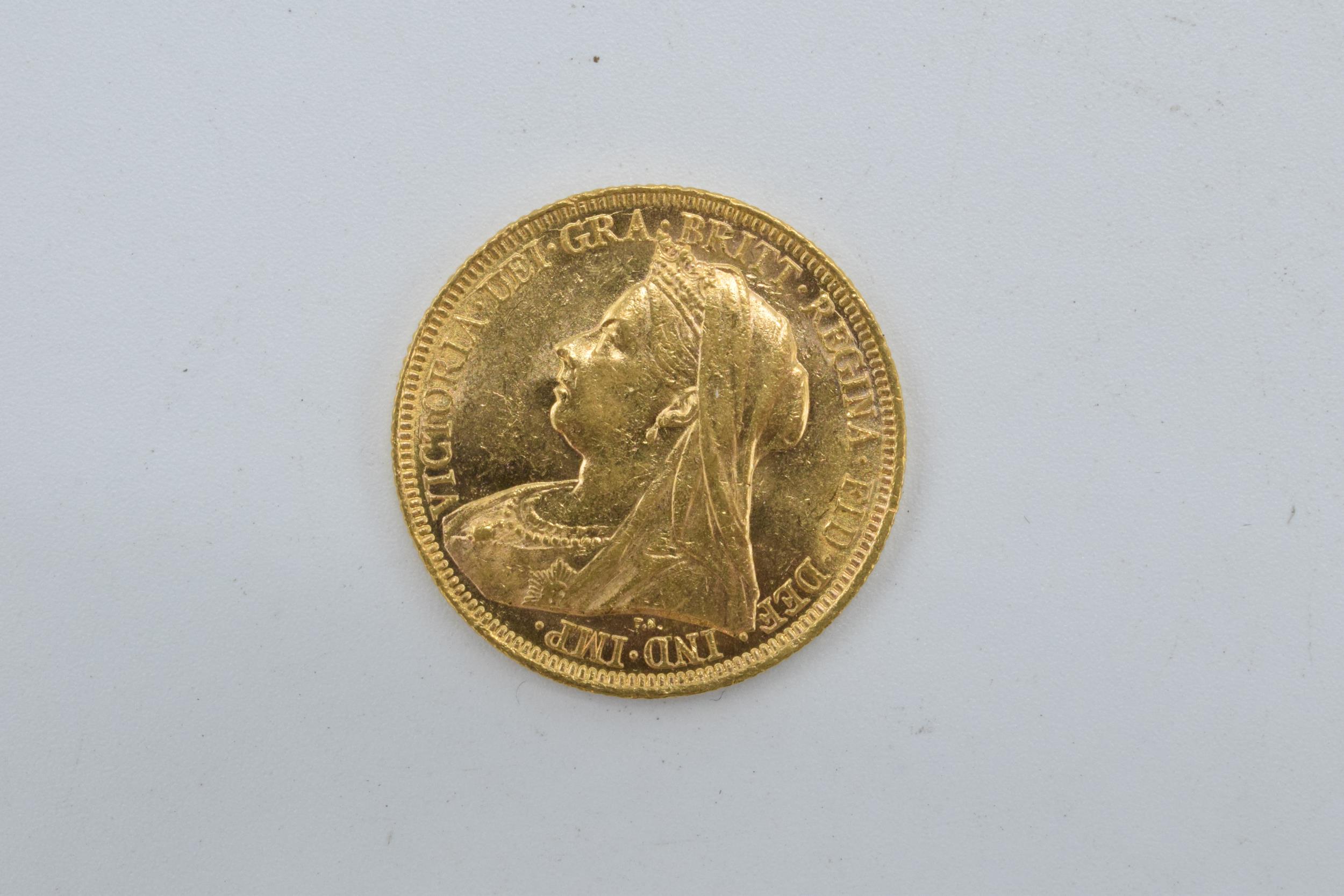 22ct gold full sovereign 1895. Looks to have been cleaned. - Image 3 of 3