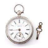 Hallmarked silver pocket watch 'The Express English Lever' J G Graves Sheffield, Birmingham 1899,