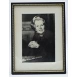 Margaret Thatcher signed photograph, in ink, framed and glazed, 15x10cm.