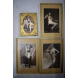 A collection of vintage semi-erotic glamour prints to include J. Mandell - AN Paris, to include nude