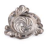 Ornate hallmarked silver sweet dish / pin tray, 64.4 grams, Birmingham 1894, 13cm diameter.
