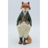 Rye Pottery model of a gentleman fox, 24cm tall. In good condition.