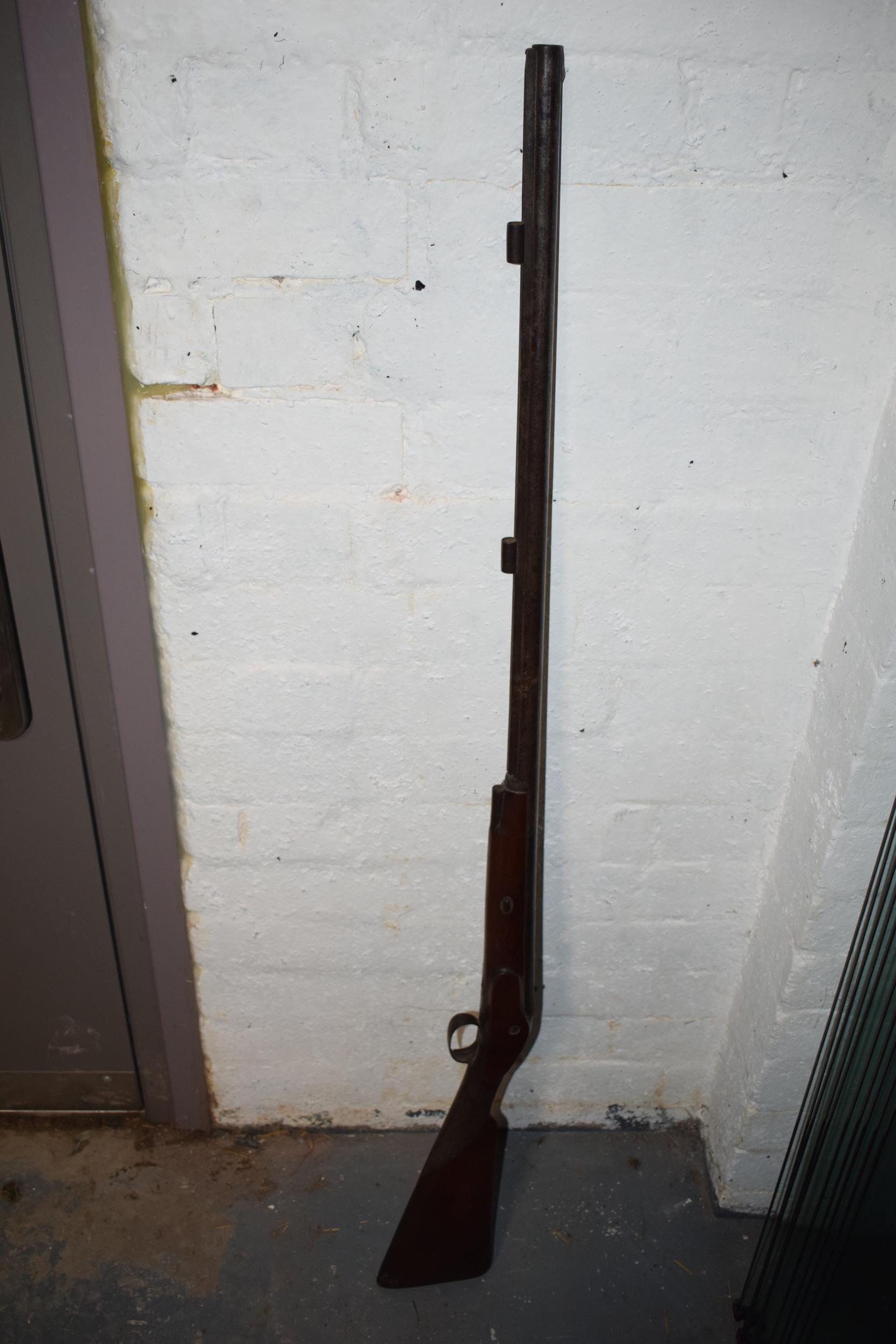 Heylen's of Cornhill London musket with wooden stock, 87cm long barrel, 129cm long, marked 'Cornhill - Image 9 of 17