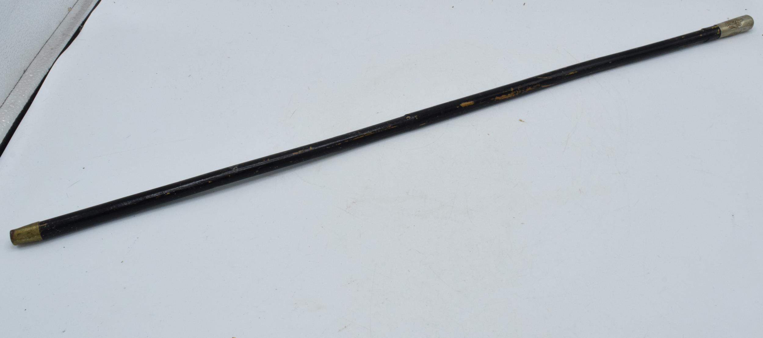 King's Royal Rifle Corps Cadet's swagger stick. Length 68cm. In used condition showing signs of - Image 6 of 6