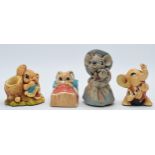 Pendelfin figure Mother Mouse together with Moorcraft Cosmo, Sally and Sophie (4). In good condition