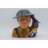 Bairstow Manor Collectables character jug 'Lest We Forget', limited edition, 19cm tall. In good