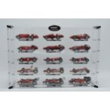 Formula 1 Interest: A cased collection of Formula 1 model cars to include years from 1951 Alberto