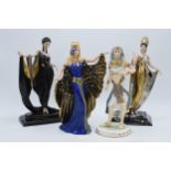 A collection of figures to include Wedgwood limited edition Tutankhamun, Royal Staffordshire limited