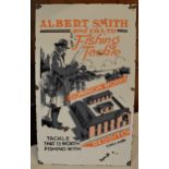 Reproduction Albert Smith & Co LTD. Dominion Works Redditch. Fishing Tackle enamel sign. 30.5cm x