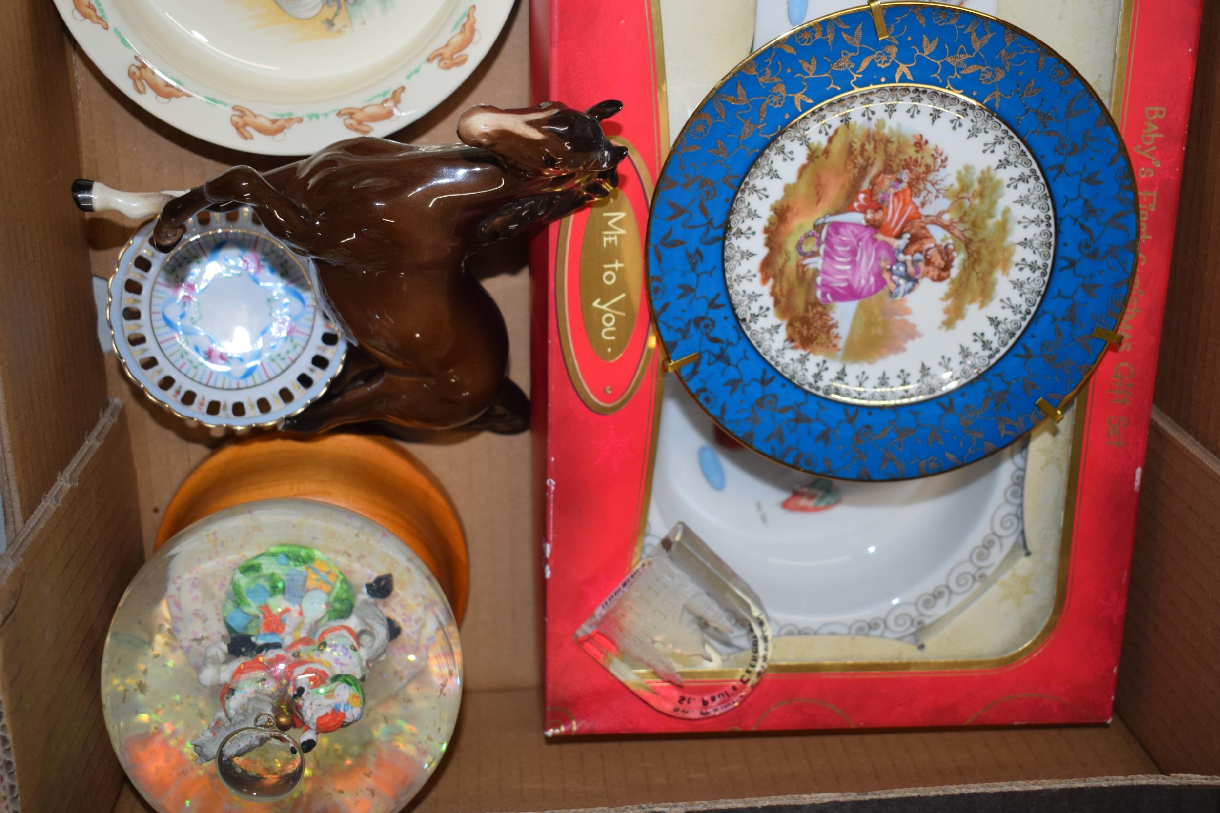 Pottery to include Royal Doulton Bunnykins items, Schmid musical Beatrix Potter, Limoges wall side - Image 4 of 4