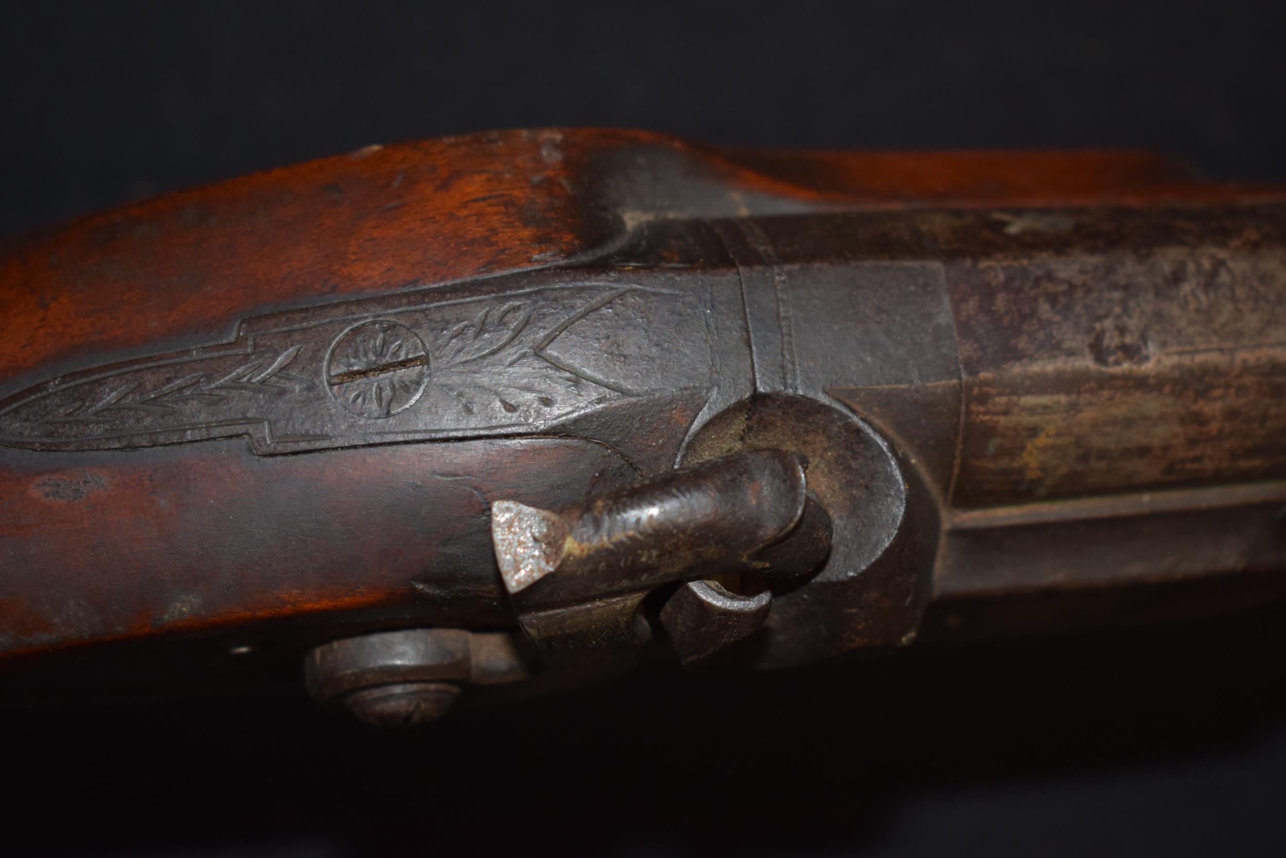 Heylen's of Cornhill London musket with wooden stock, 87cm long barrel, 129cm long, marked 'Cornhill - Image 3 of 17