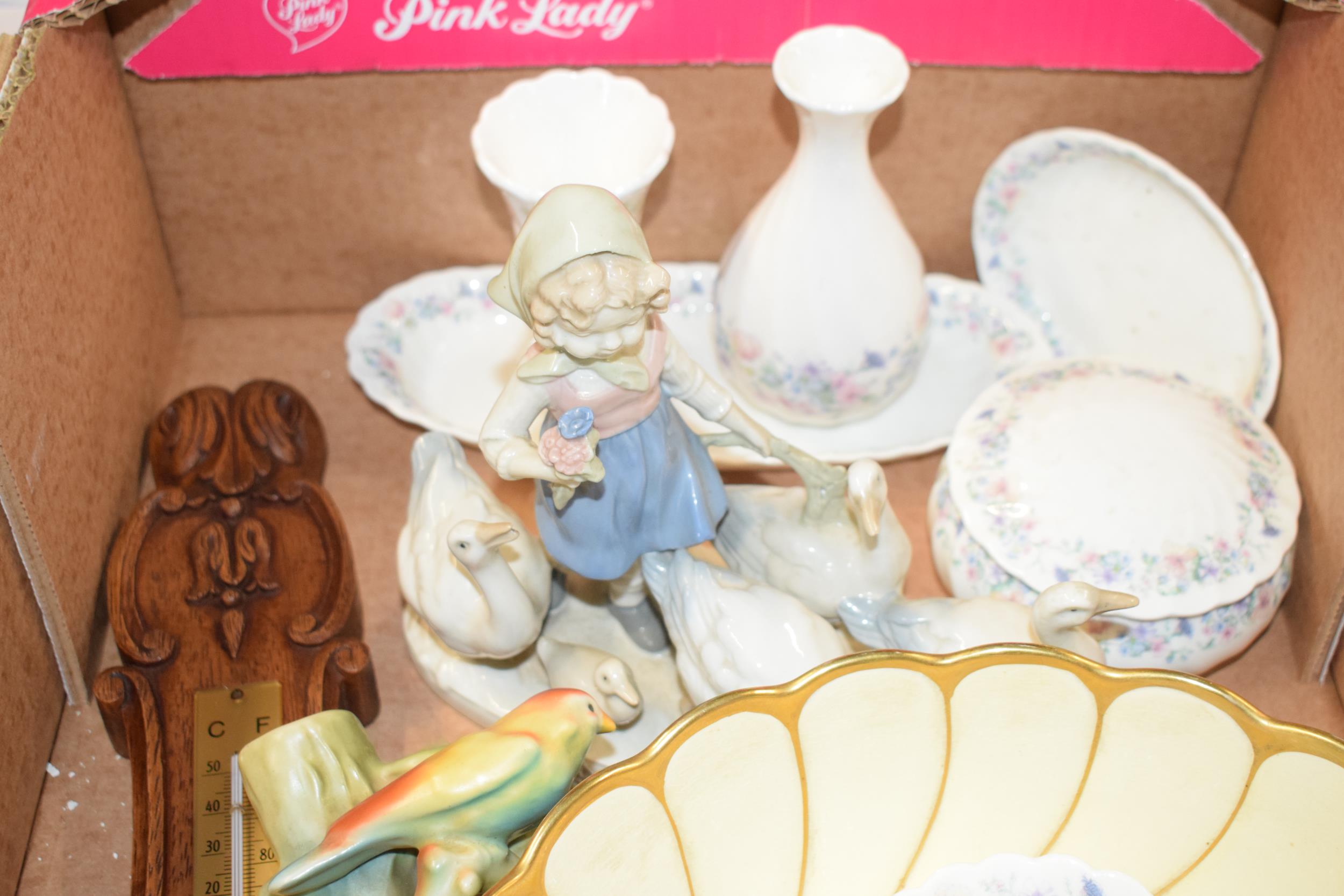 A mixed collection of items to include Bossons wall plaques, Lladro style figures, Carlton Ware, - Image 7 of 11