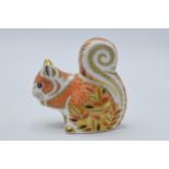 Royal Crown Derby paperweight 'Autumn Squirrel' with gold stopper. In good condition with no obvious