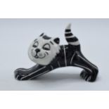 Lorna Bailey Cat stretching in white and black colourway. In good condition with no obvious damage