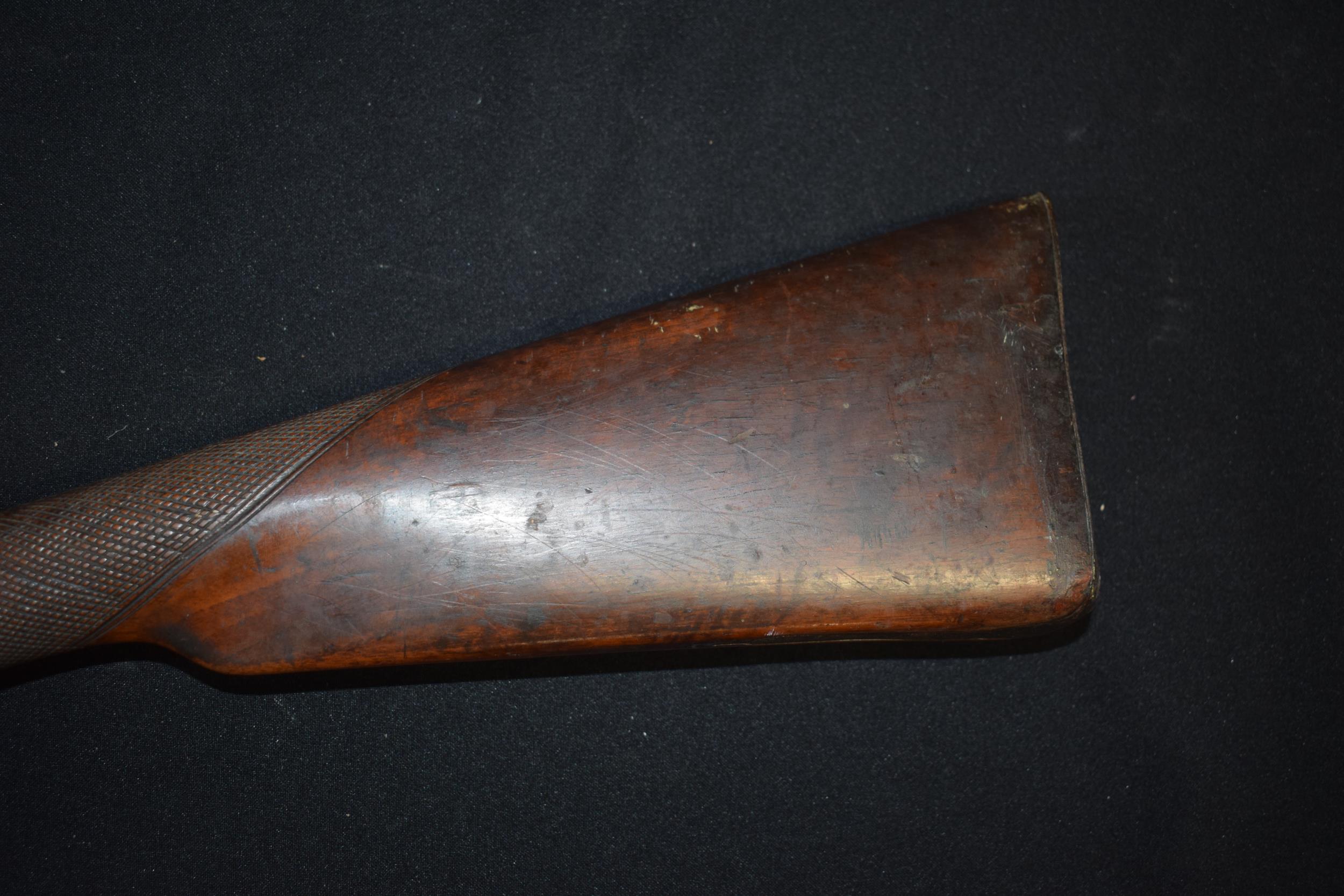 Heylen's of Cornhill London musket with wooden stock, 87cm long barrel, 129cm long, marked 'Cornhill - Image 17 of 17