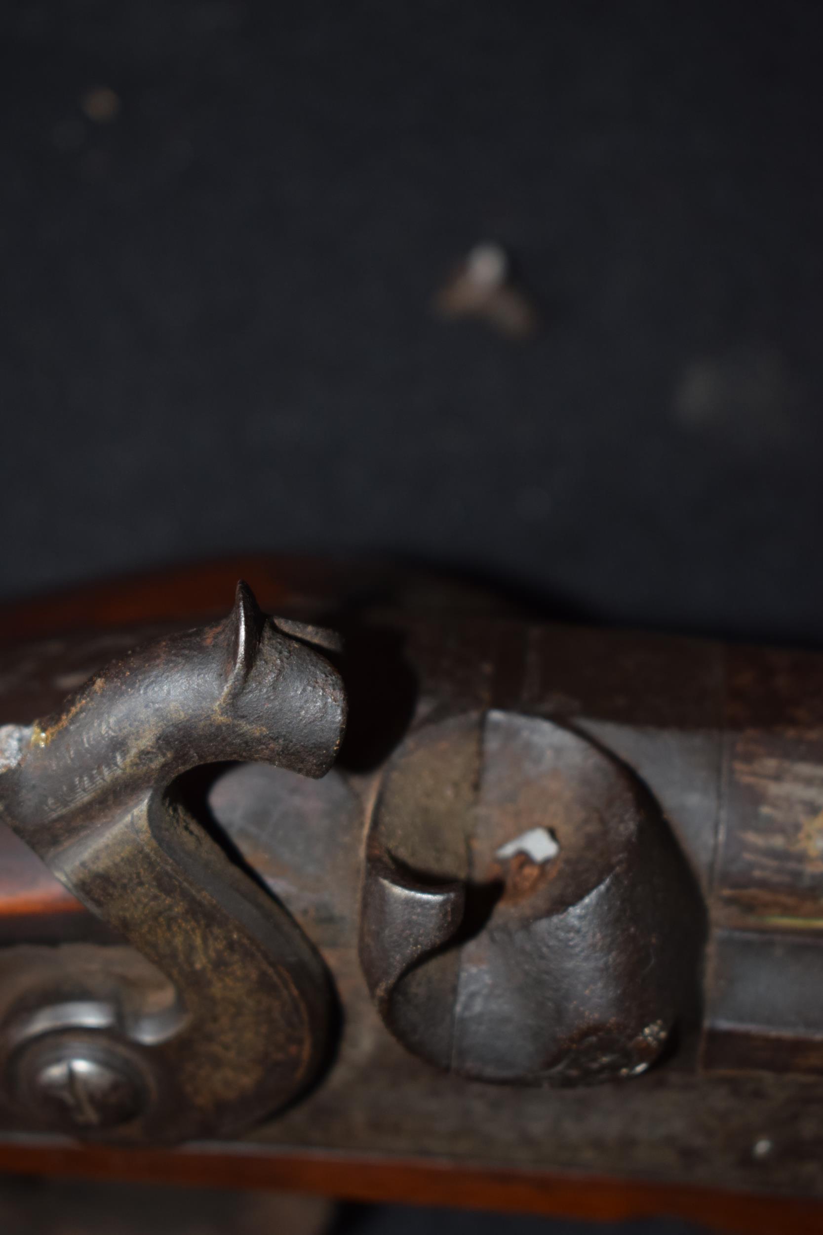 Heylen's of Cornhill London musket with wooden stock, 87cm long barrel, 129cm long, marked 'Cornhill - Image 5 of 17